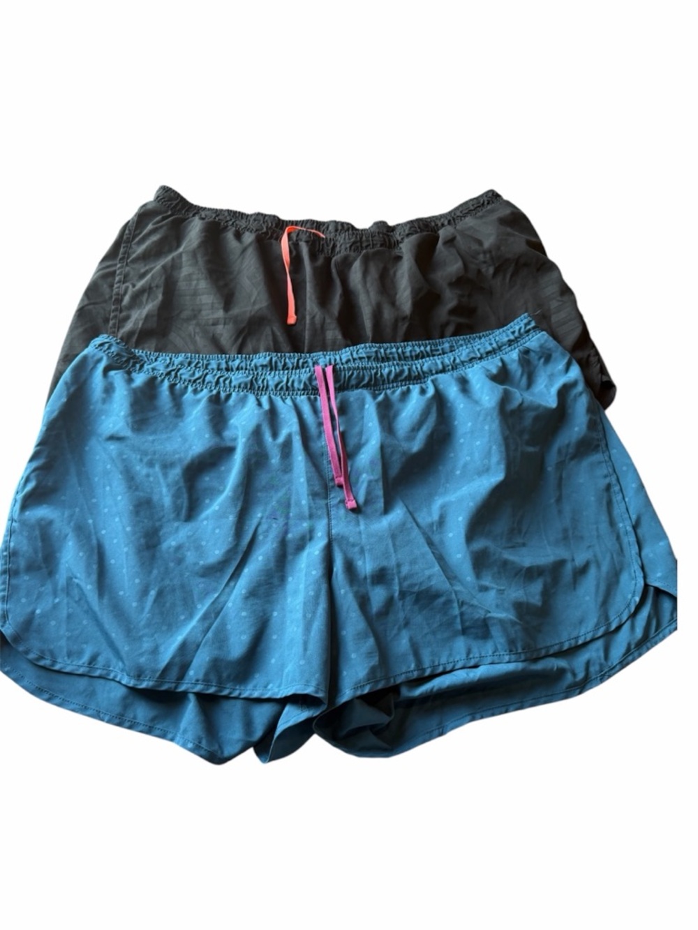 Old Navy Blue Dot and Black Athletic Shorts Duo